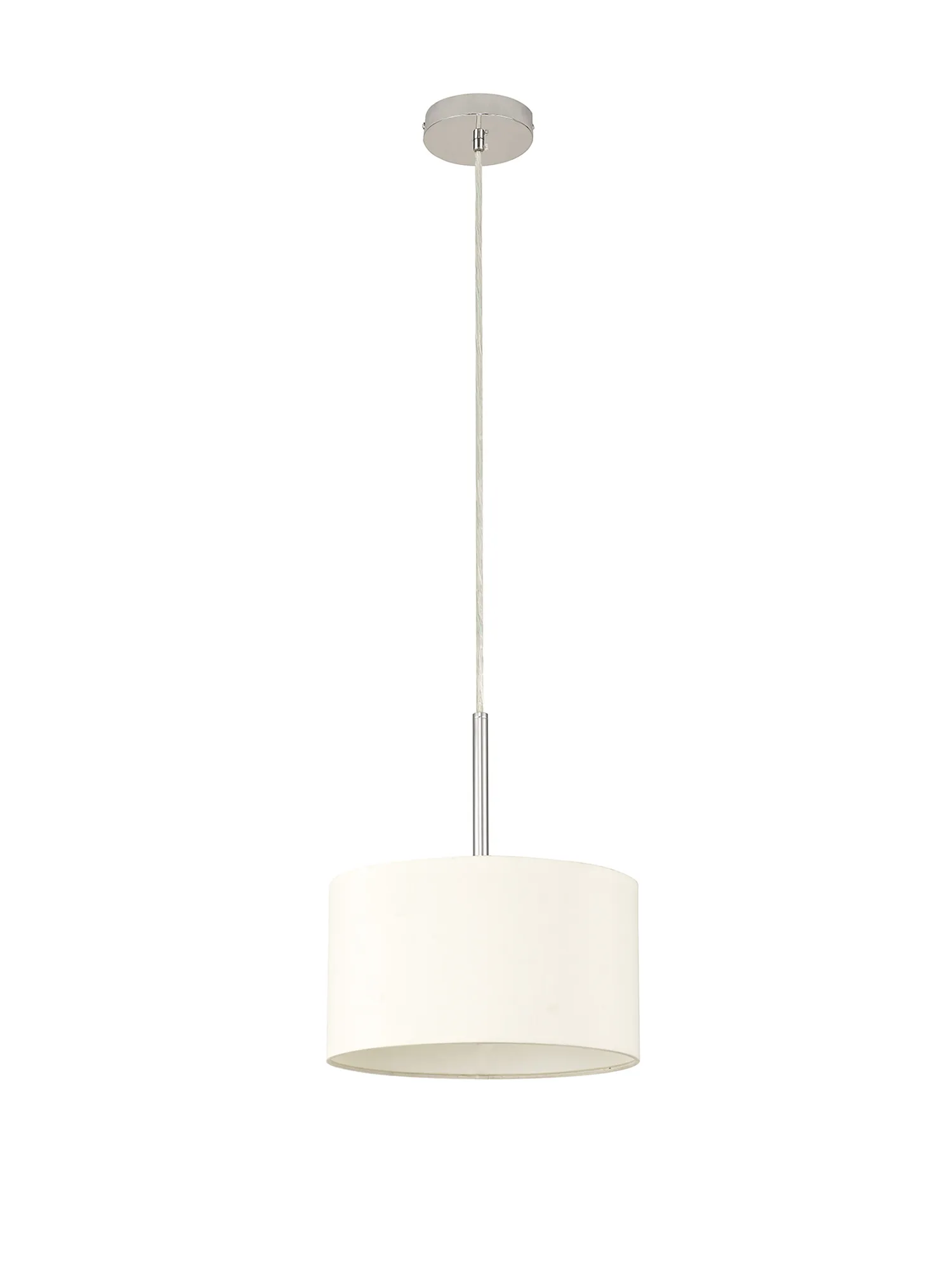 Baymont 30cm Pendant 1 Light Polished Chrome, Ivory Pearl DK0119  Deco Baymont CH IV